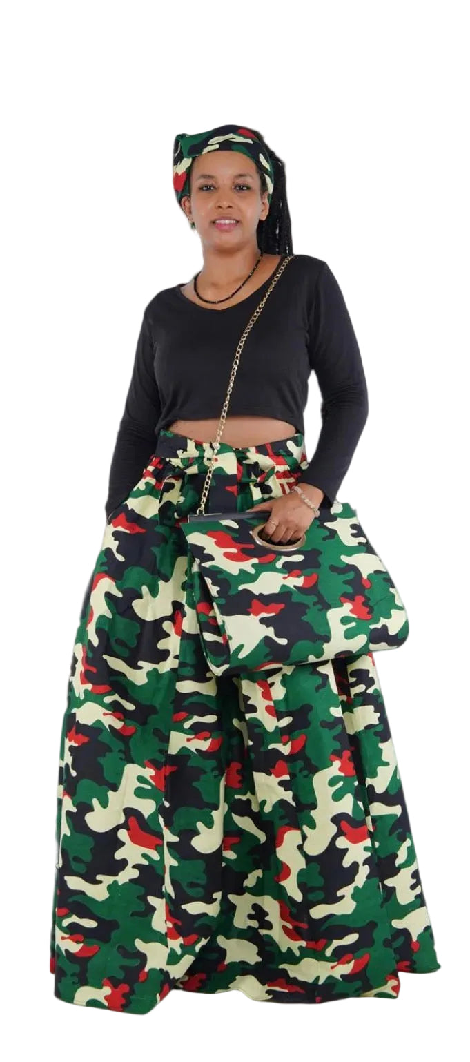 Camo Handbag & Pant Set